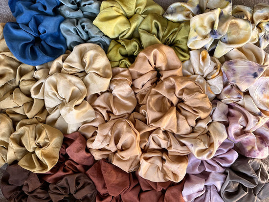 Botanically Dyed Silk Scrunchy
