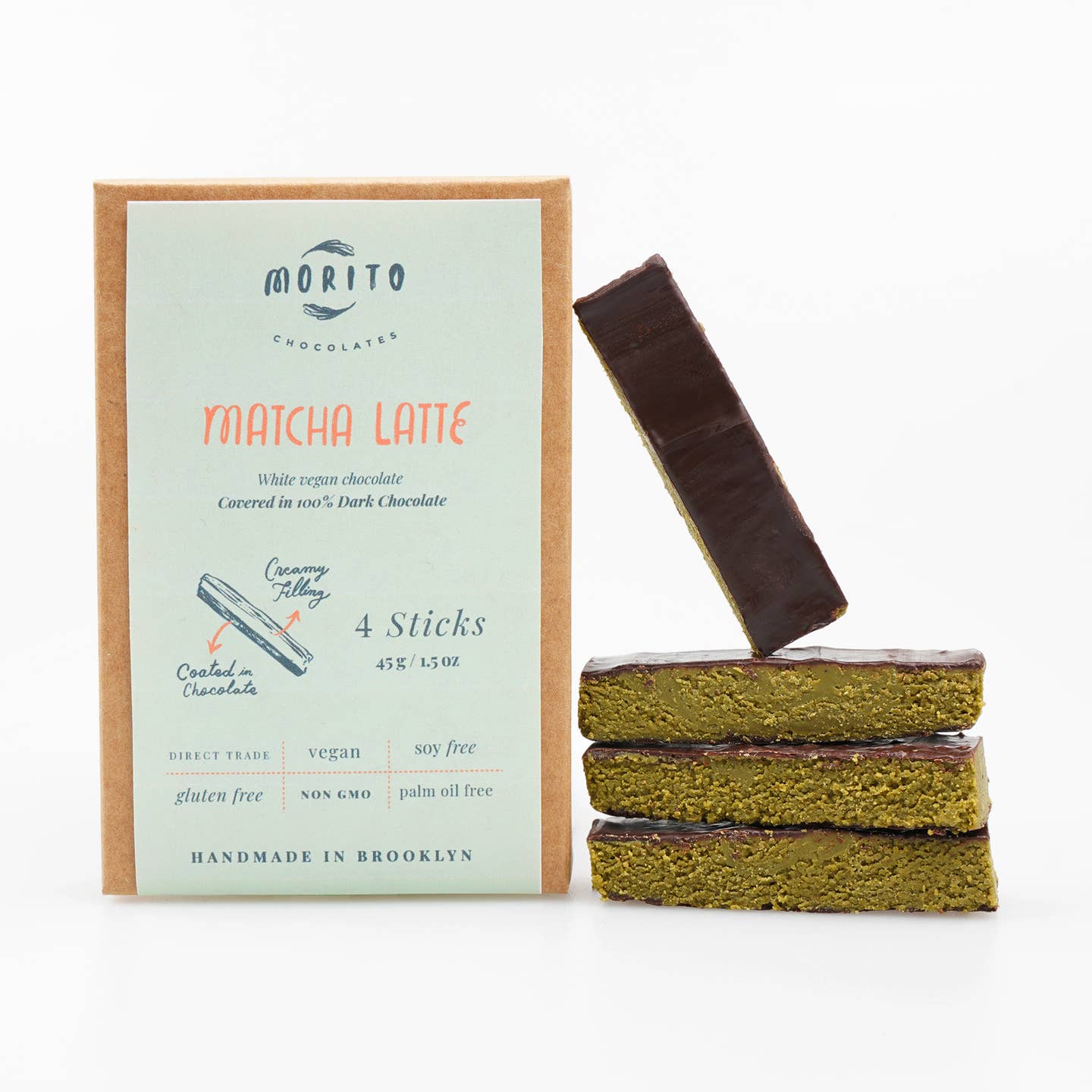Matcha Latte Chocolate Sticks