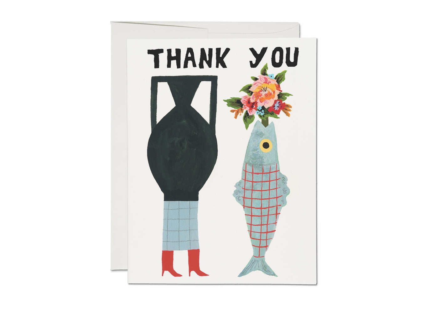 Fish and Vase Thank You Greeting Card