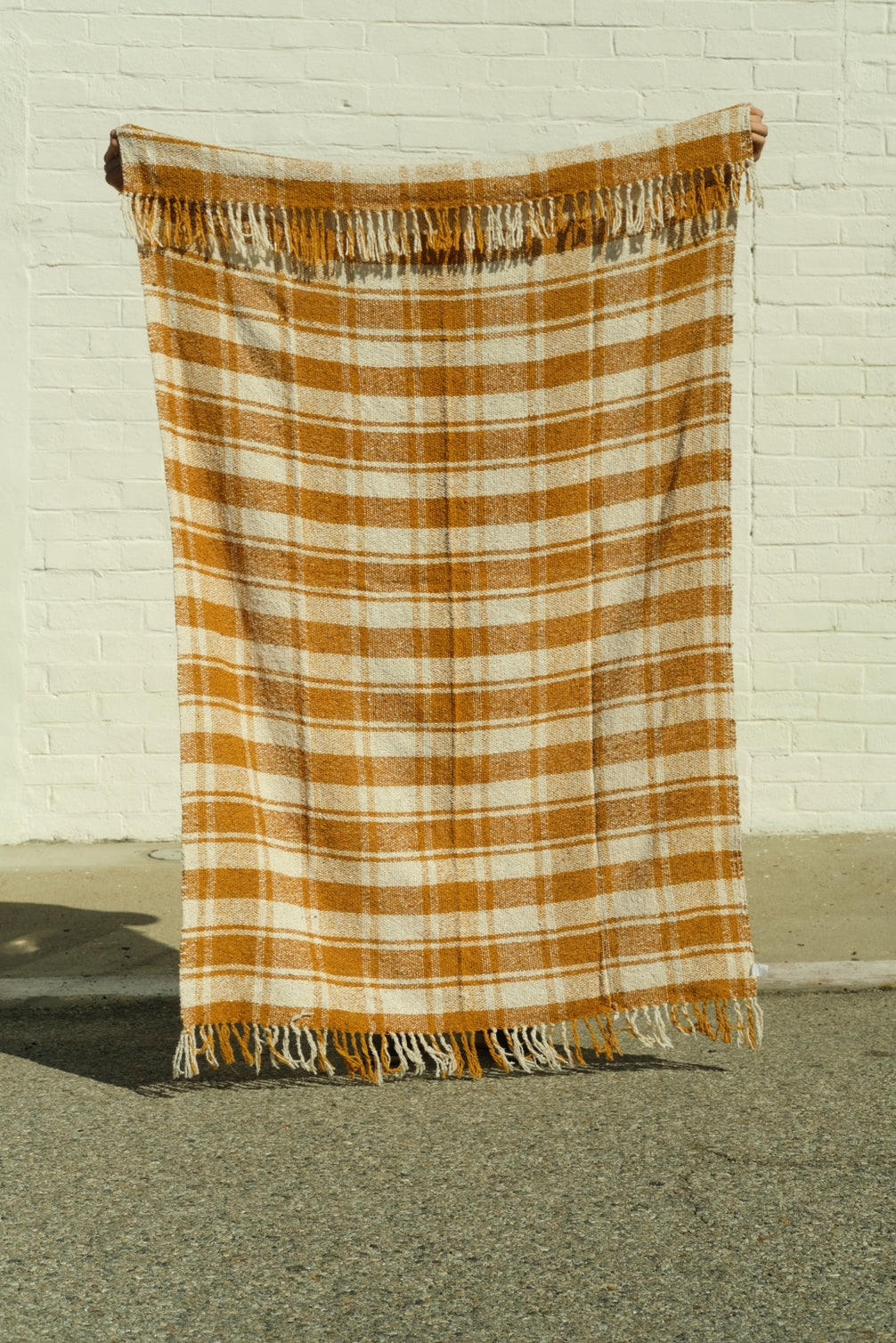 Load image into Gallery viewer, Gold Striped Woven Throw
