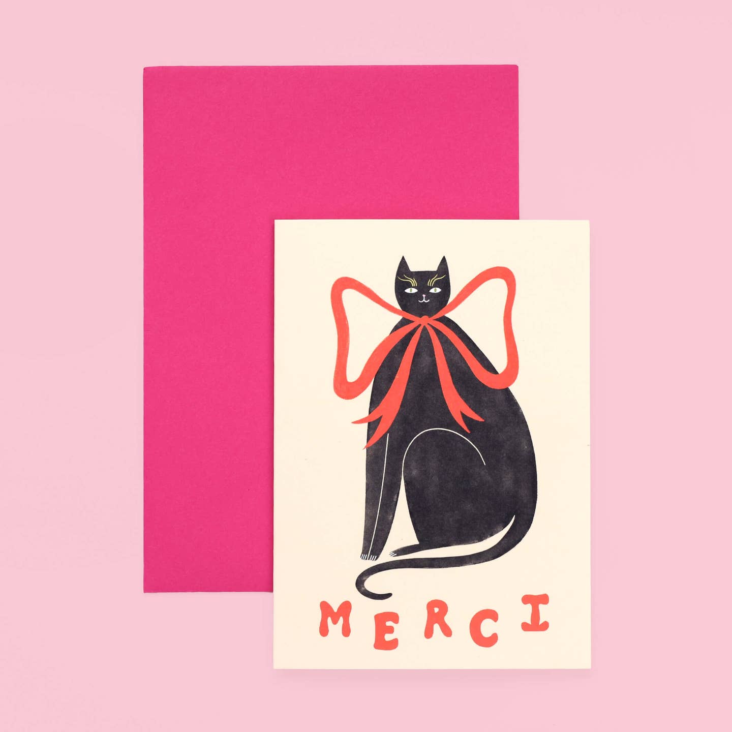 Merci Cat Greeting Card