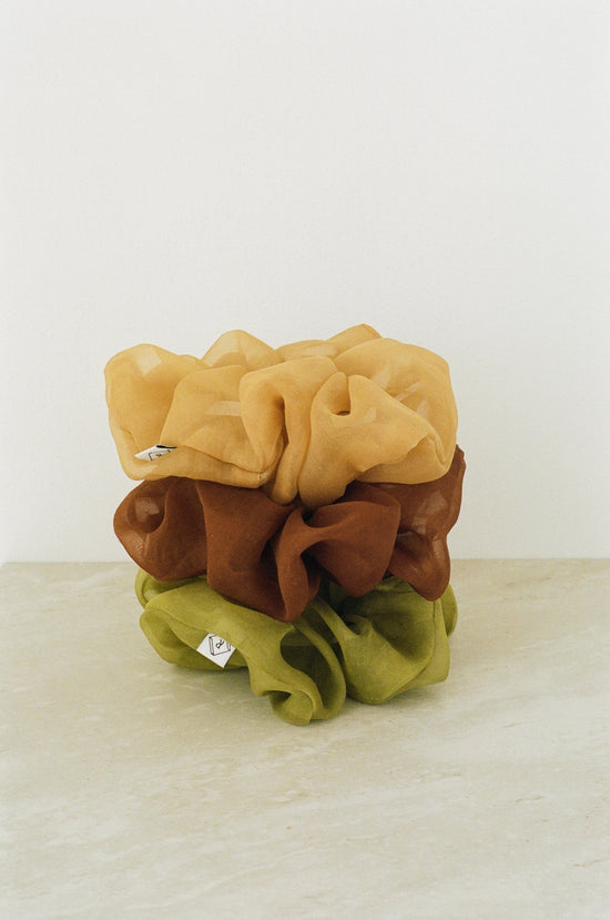 Sheer Plant-Dyed Silk Scrunchie