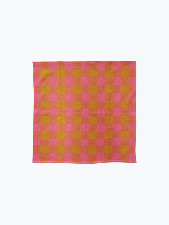 Gingham Grapefruit Napkin Pair