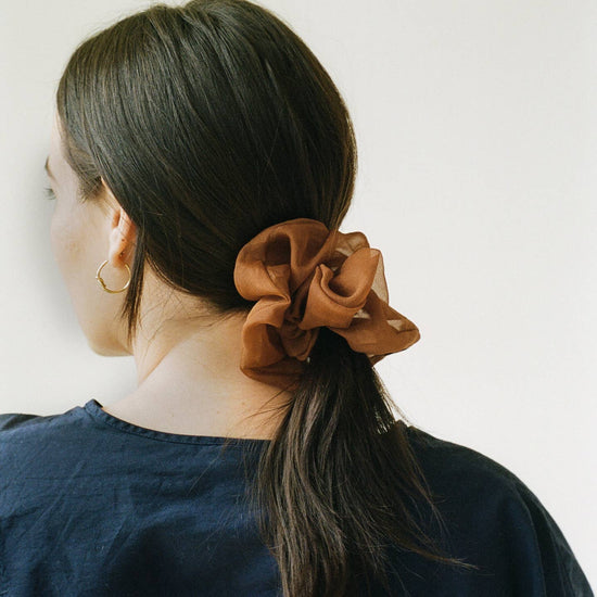 Sheer Plant-Dyed Silk Scrunchie