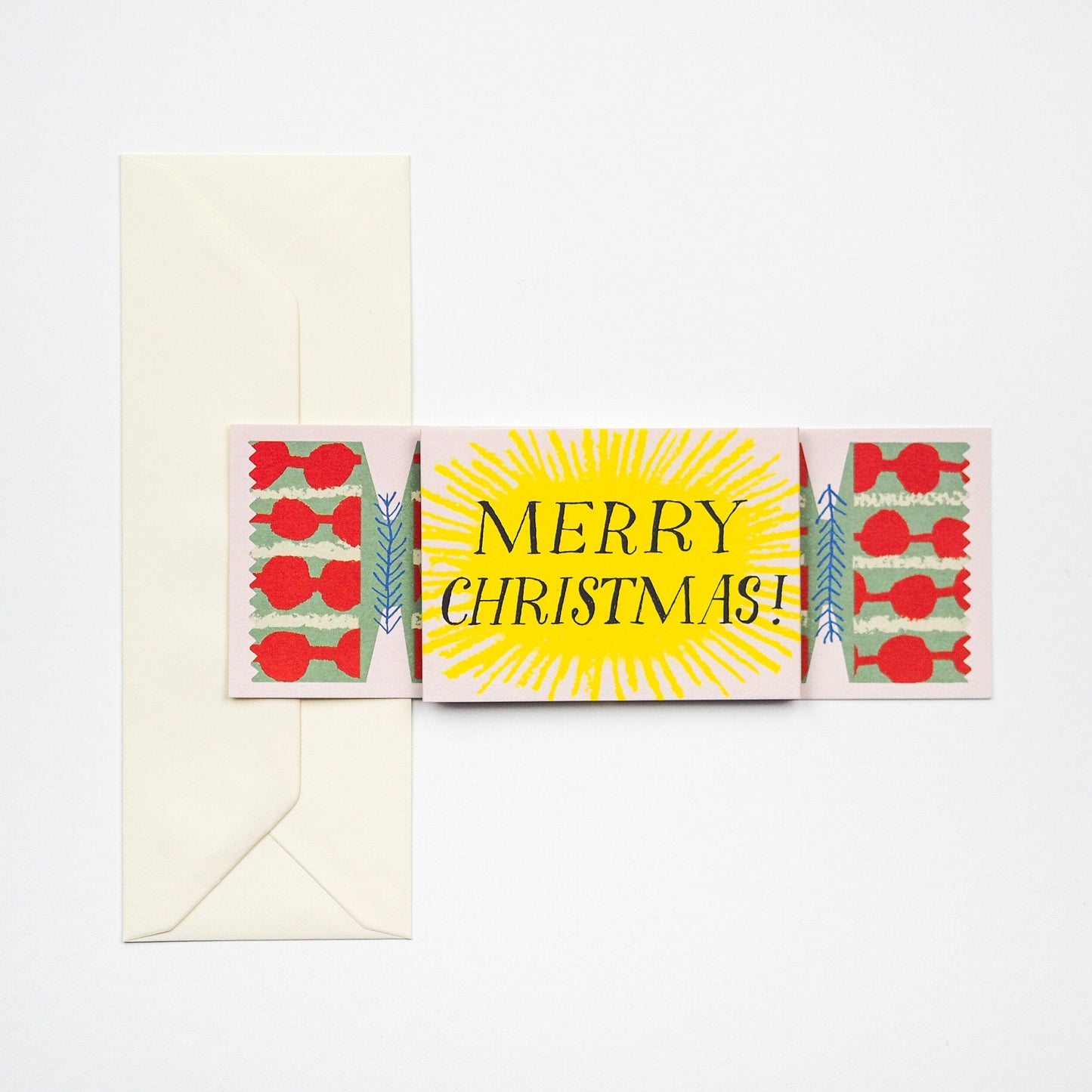 Christmas Cracker Splodge Pull Out Greeting Card