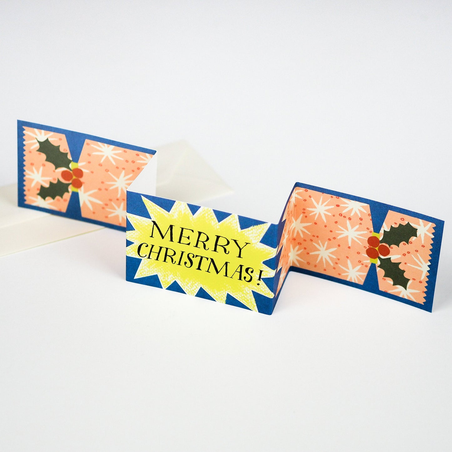 Christmas Cracker Starburst Pull Out Greeting Card