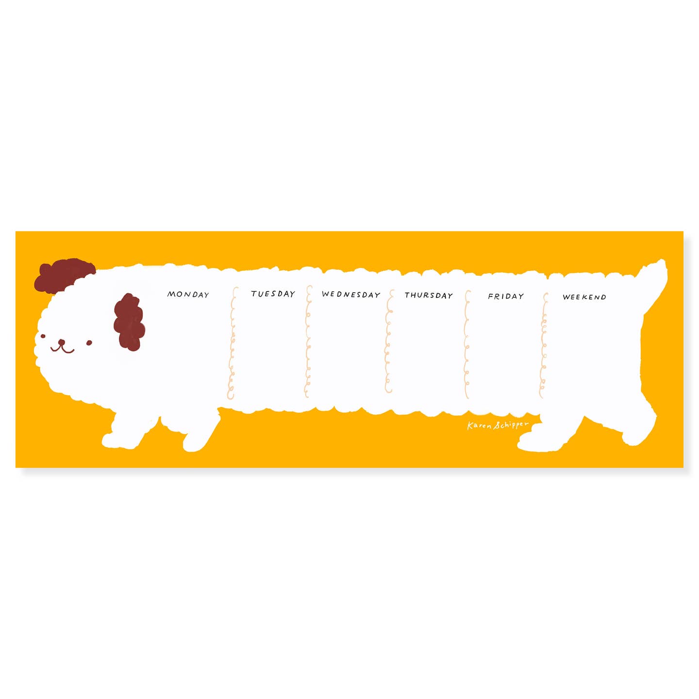 Dog Weekly Planner Pad