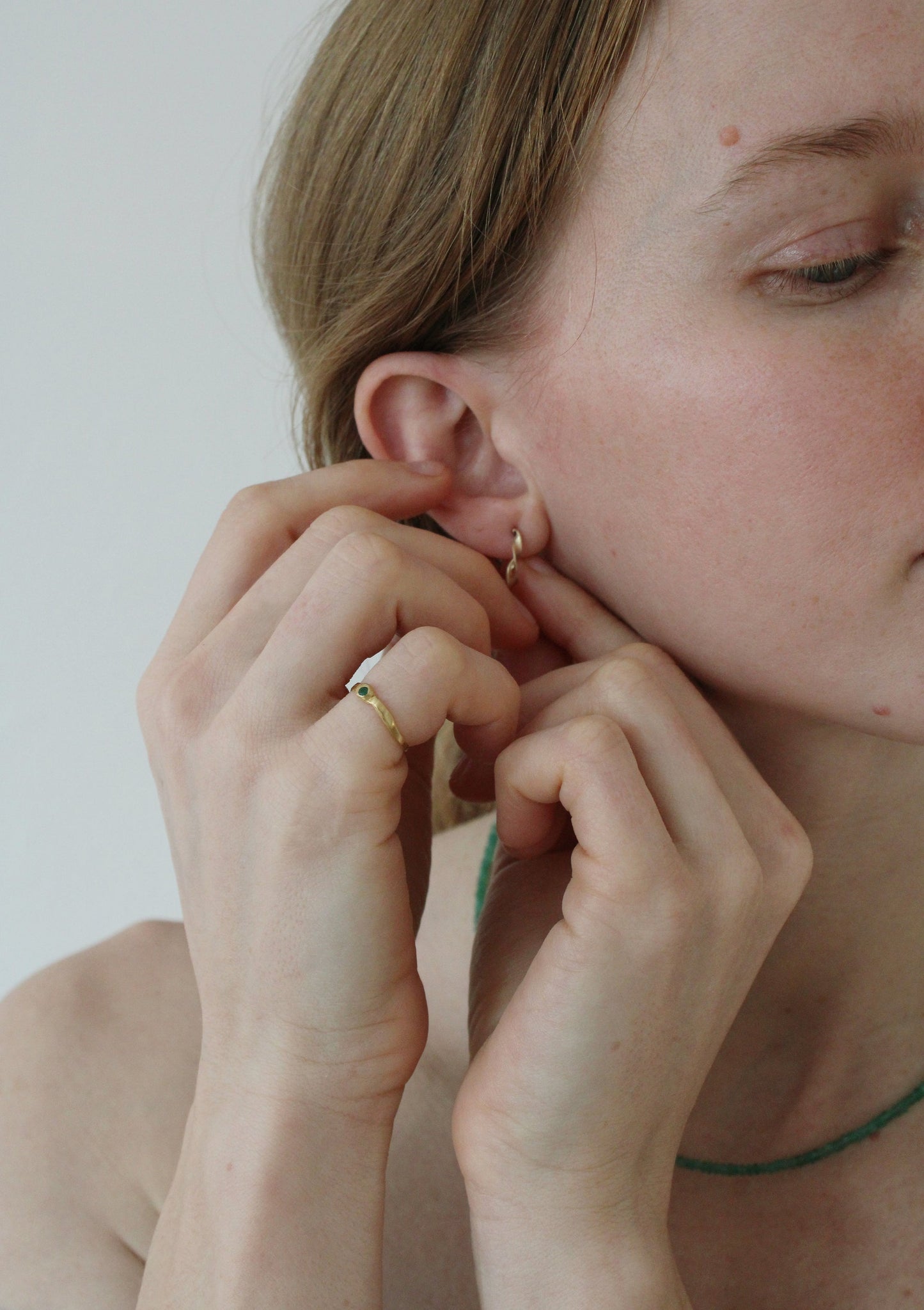 Sculpted Twisted Hoops
