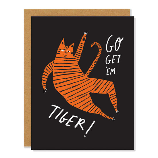 Get Em Tiger Greeting Card