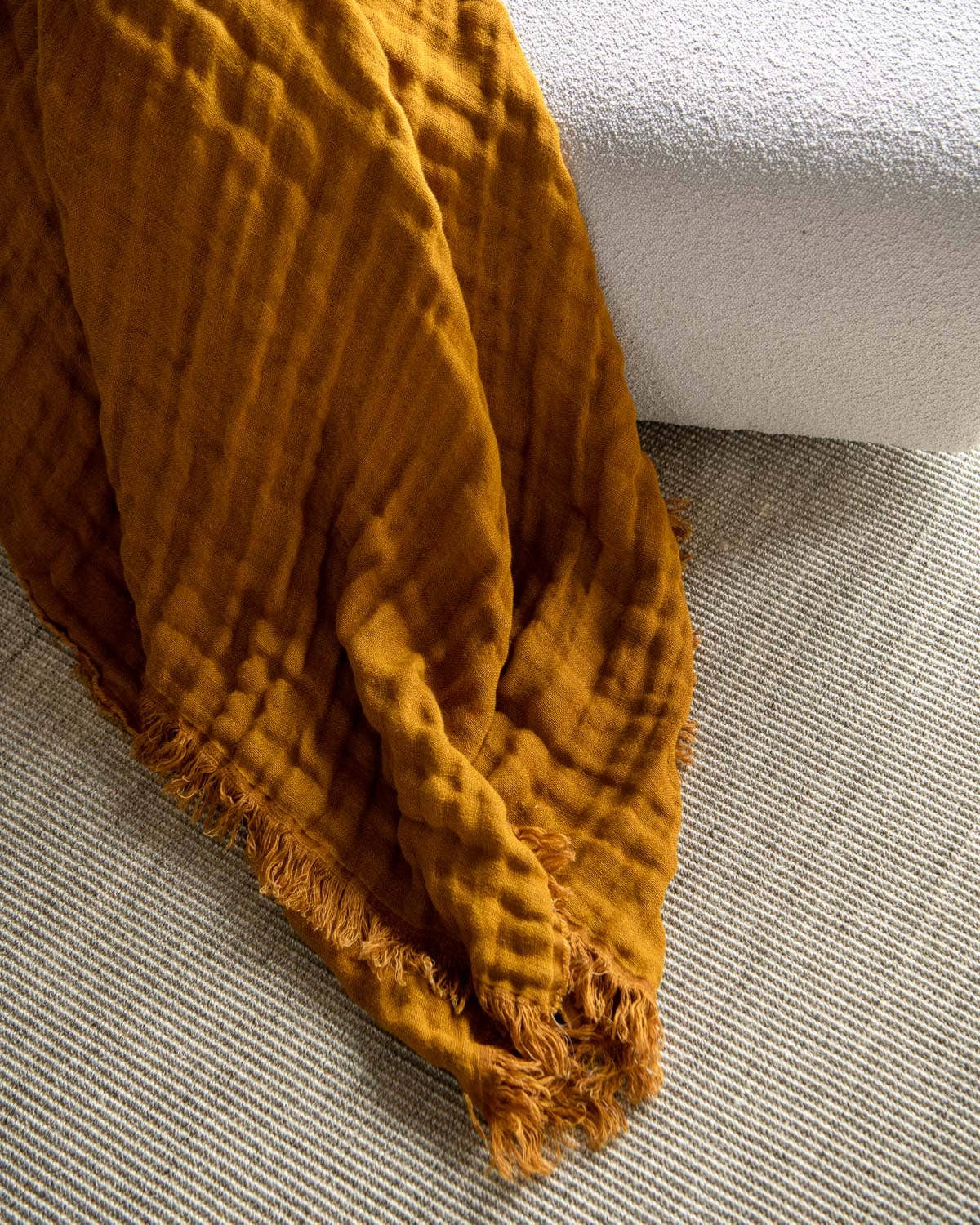 Double Sided Linen Throw