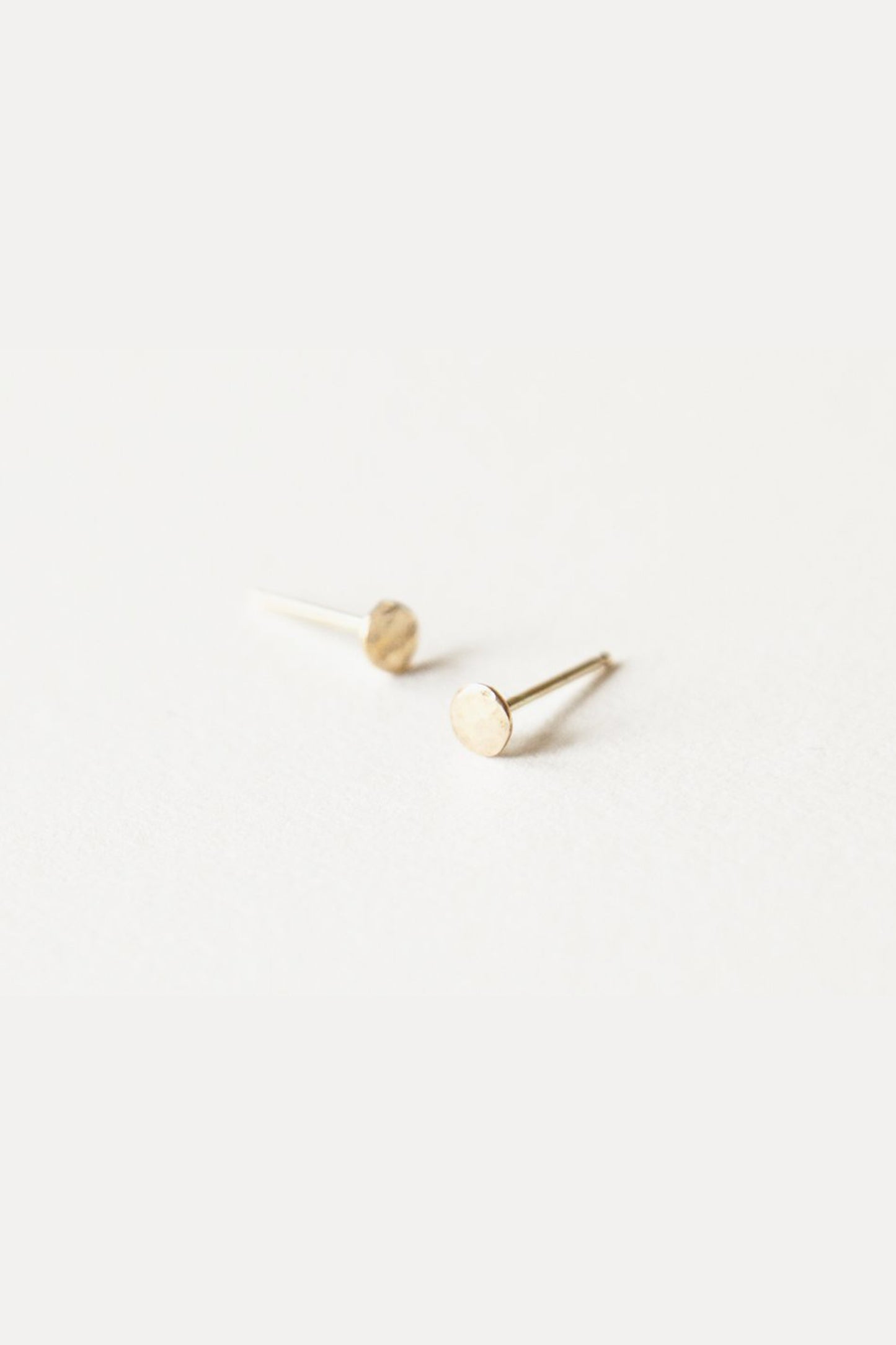 Gold Dot Earrings 4mm