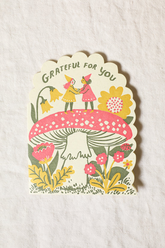 Grateful Gnome Greeting Card