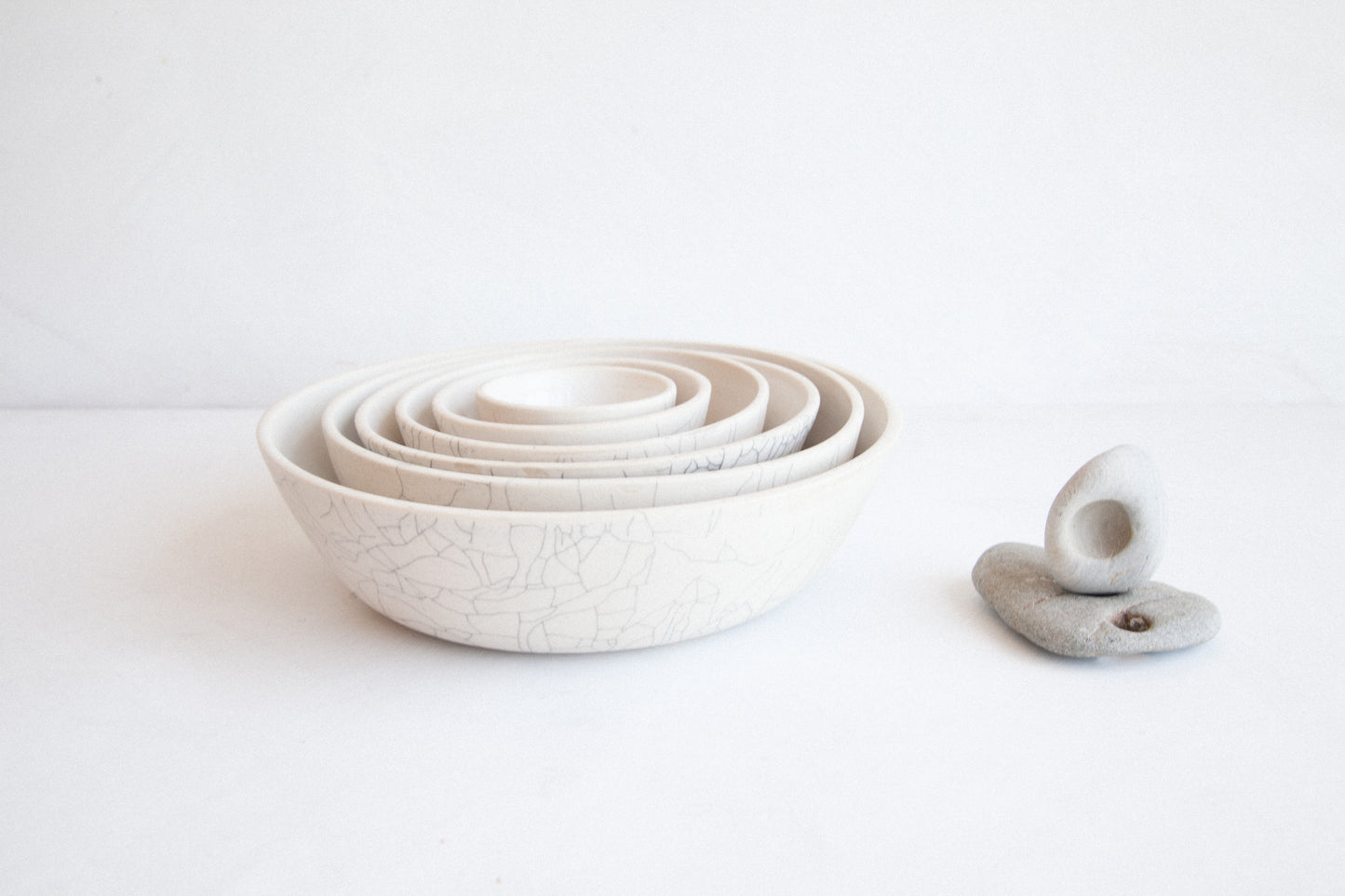 Nesting Bowls - Full Set / Crackle