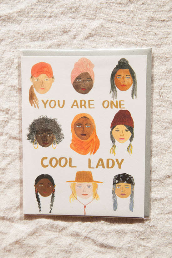 One Cool Lady Greeting Card