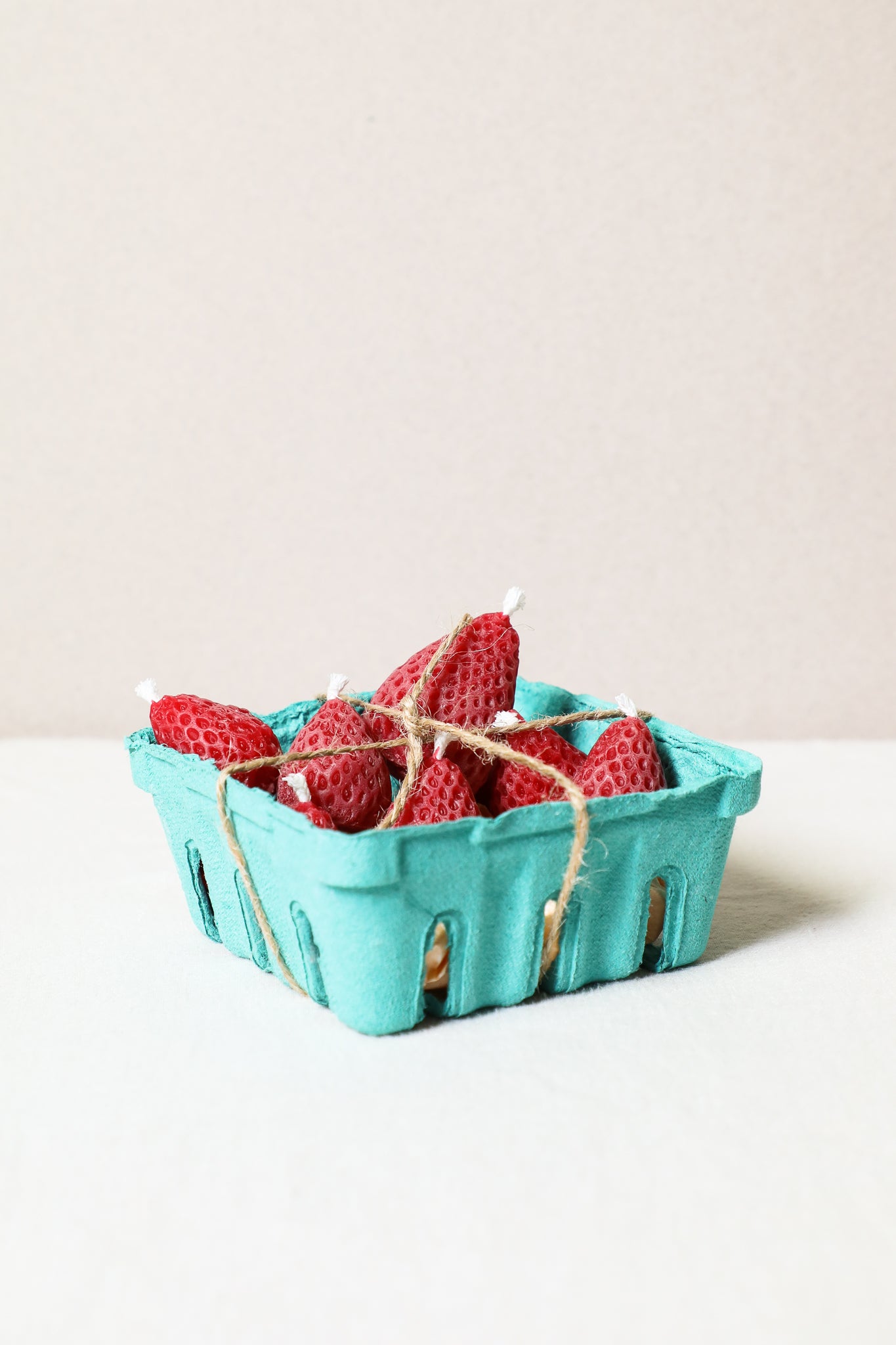 Mini Strawberry Beeswax Candles