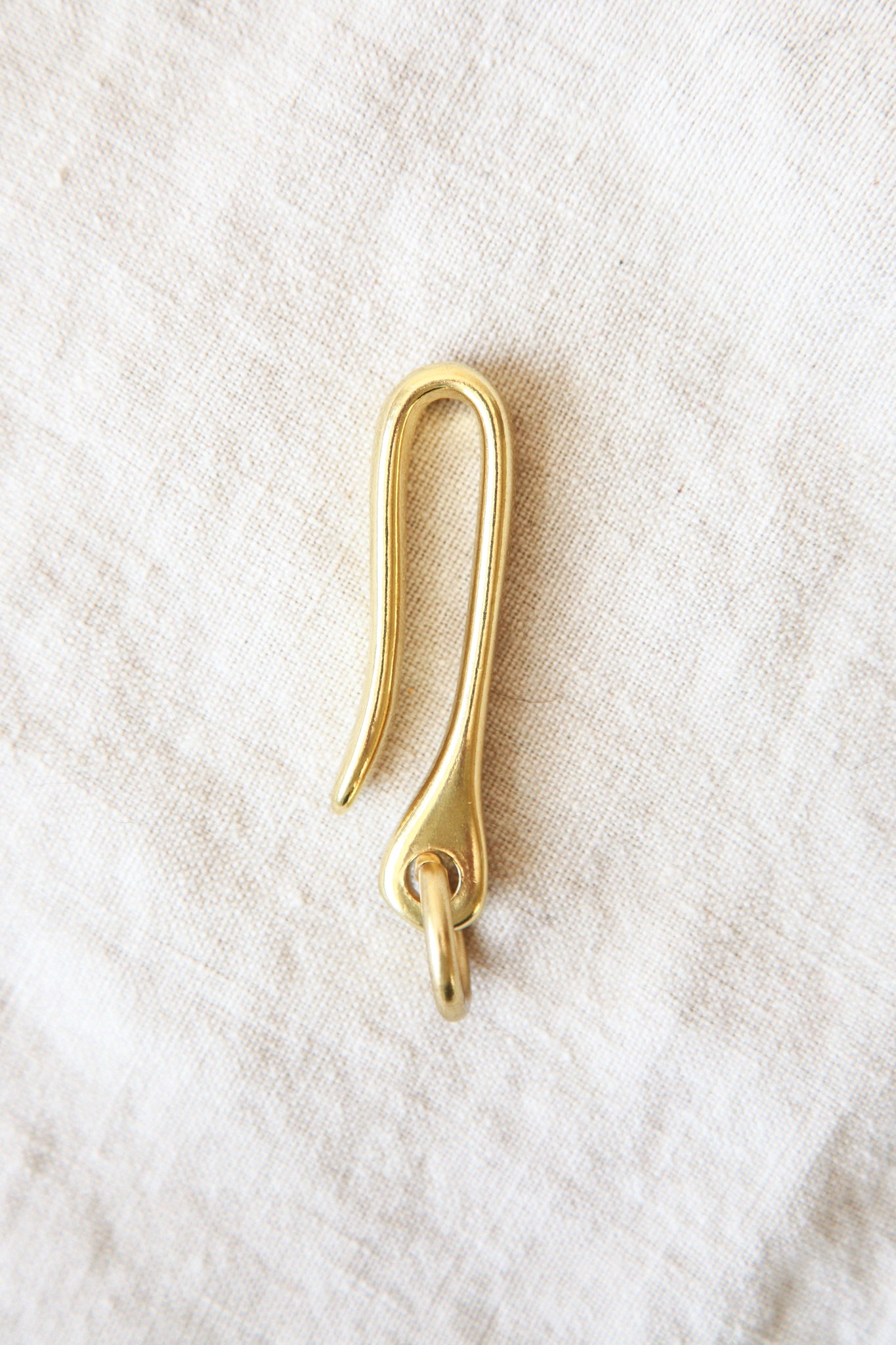 Load image into Gallery viewer, Brass Hook Key Ring
