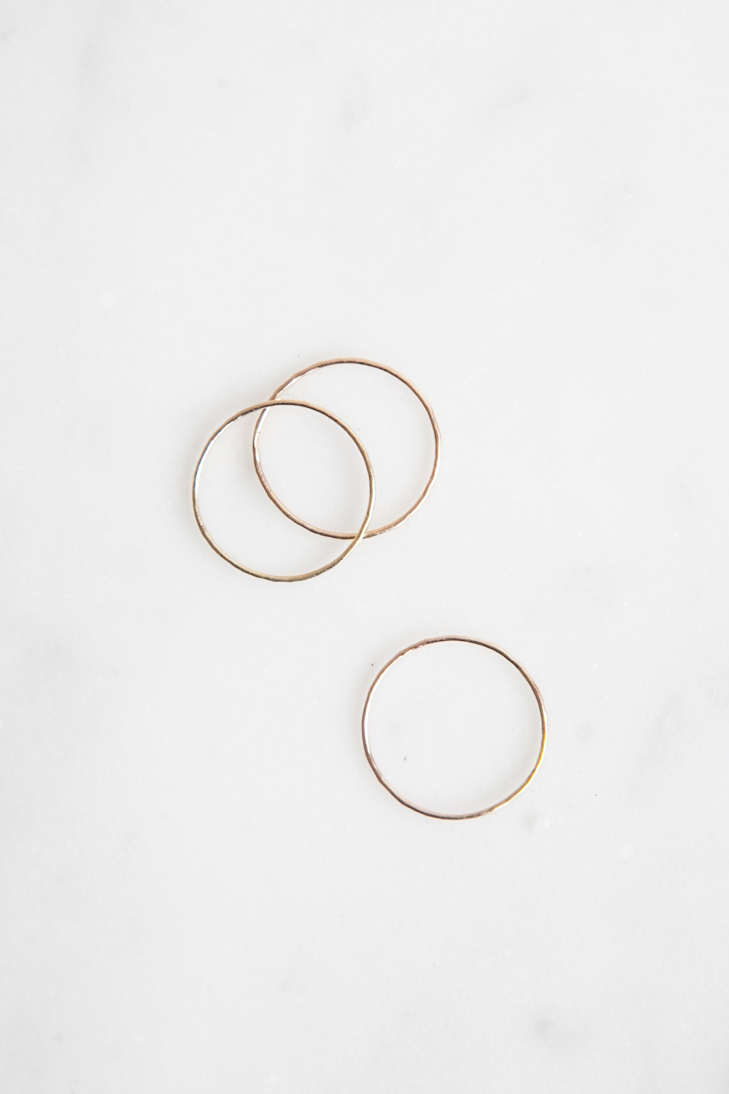Hammered Stacking Ring - Gold