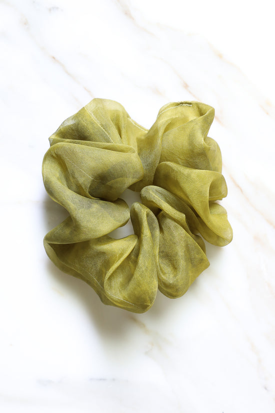 Sheer Silk Plant-Dyed Scrunchie