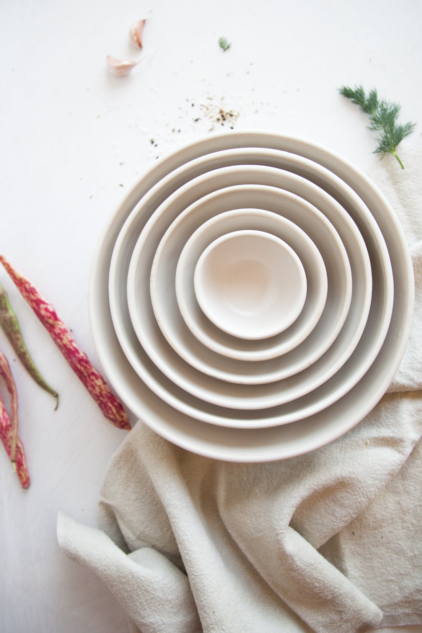 Nesting Bowls - Full Set / Crackle
