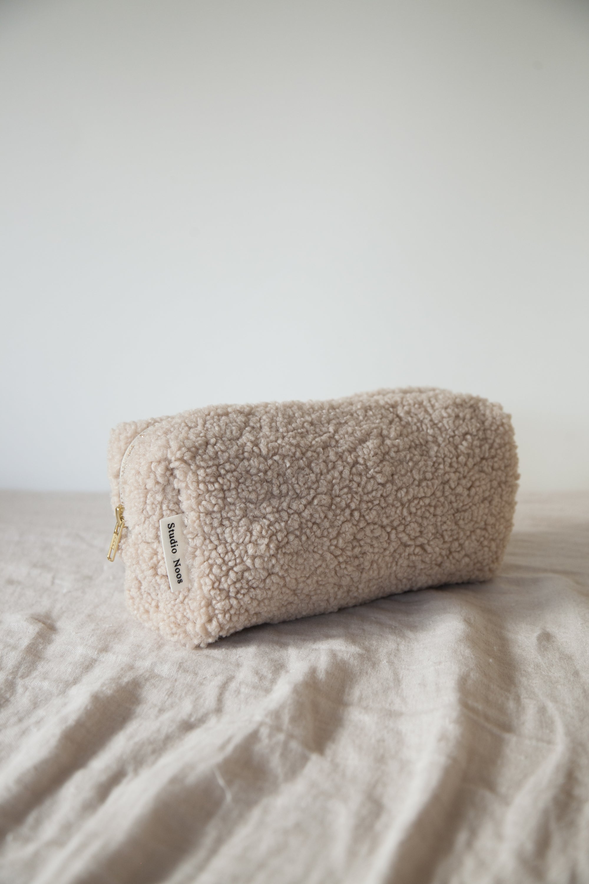 Shearling Toiletry Bag Earthen