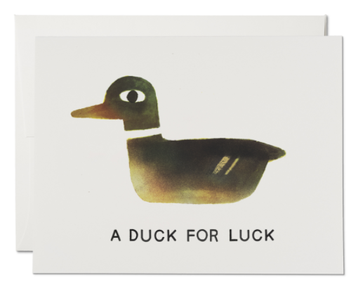 Load image into Gallery viewer, A Duck for Luck Greeting Card
