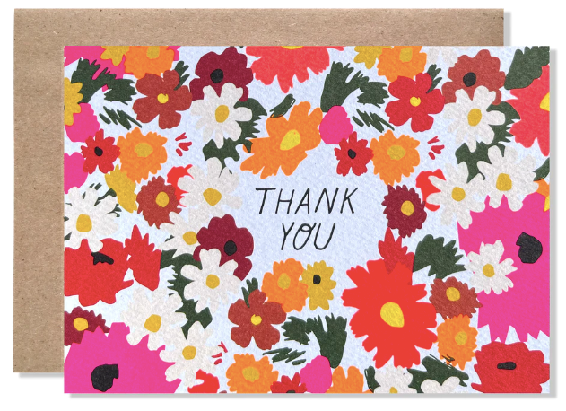 Thank You Flowers Greeting Card