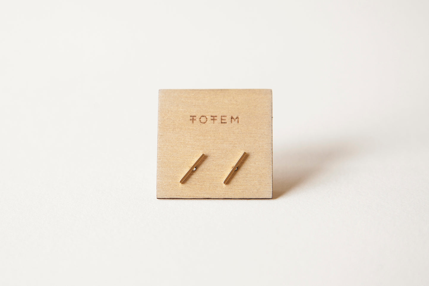 Gold Bar Earrings - 10mm