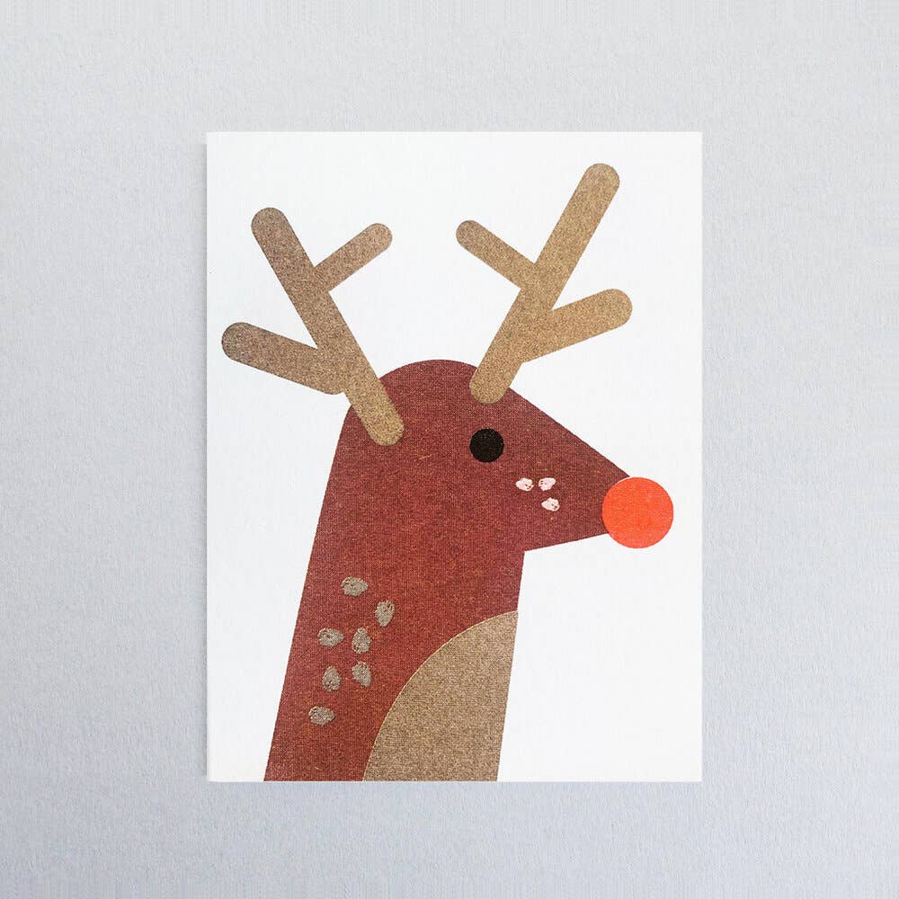 Rudolph Mini Greeting Card